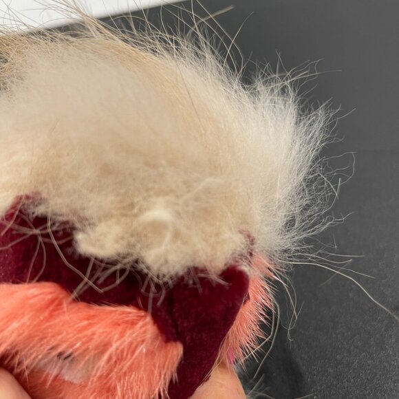 Fendi Monster Key Chain/Bag Charm Orange/Red Fur (22306) - Picture 2 of 3